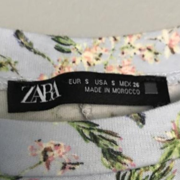 ZARA RUFFLED FLORAL PRINT MINI DRESS - Picture 4 of 4